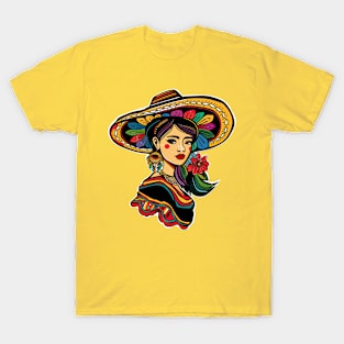 Cinco de mayo mexican girls with sumbrero T-Shirt